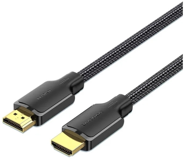 Кабель HDMI M to HDMI M 10.0m 4K30Hz cotton braided black Vention (ALLBL)