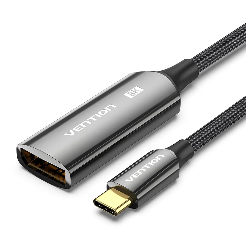 Кабель USB-C to DisplayPort M 0.25m 8K black Vention (CRGBC) фото1