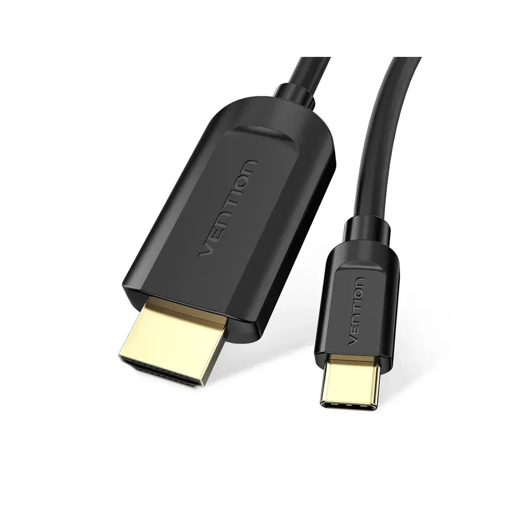 Кабель мультимедійний USB-C to HDMI M 1.5m black Vention (CGUBG) фото1