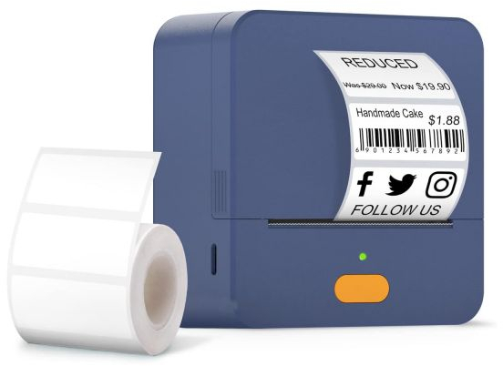 Принтер для друку етикеток UKRMARK UP1BL bluetooth, USB, синій (900773) фото1