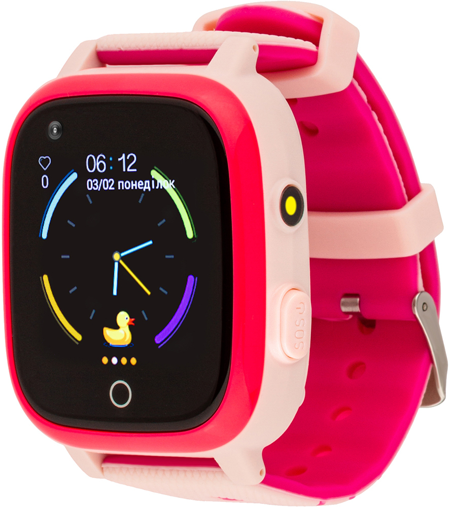 Смарт-часы для детей AmiGo GO005 4G WiFi Thermometer Pink (747018) фото1