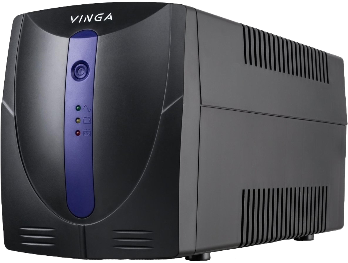 ДБЖ Vinga LED 1200VA plastic case with USB (VPE-1200PU) фото1