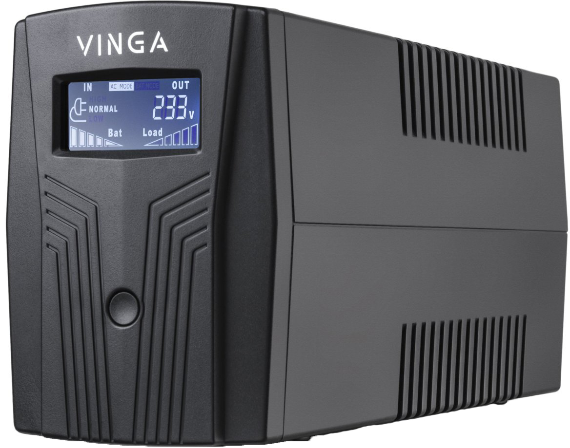 ДБЖ Vinga LCD 1500VA plastic case (VPC-1500P) фото1