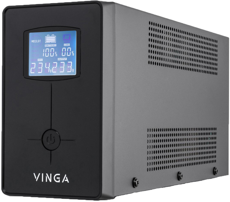 ДБЖ Vinga LCD 1200VA metal case (VPC-1200M) фото1