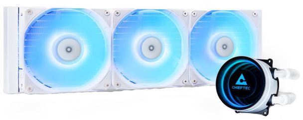Система рідинного охолодження Chieftec Iceberg 360 ARGB White (CLC-360-RGB-W) фото1