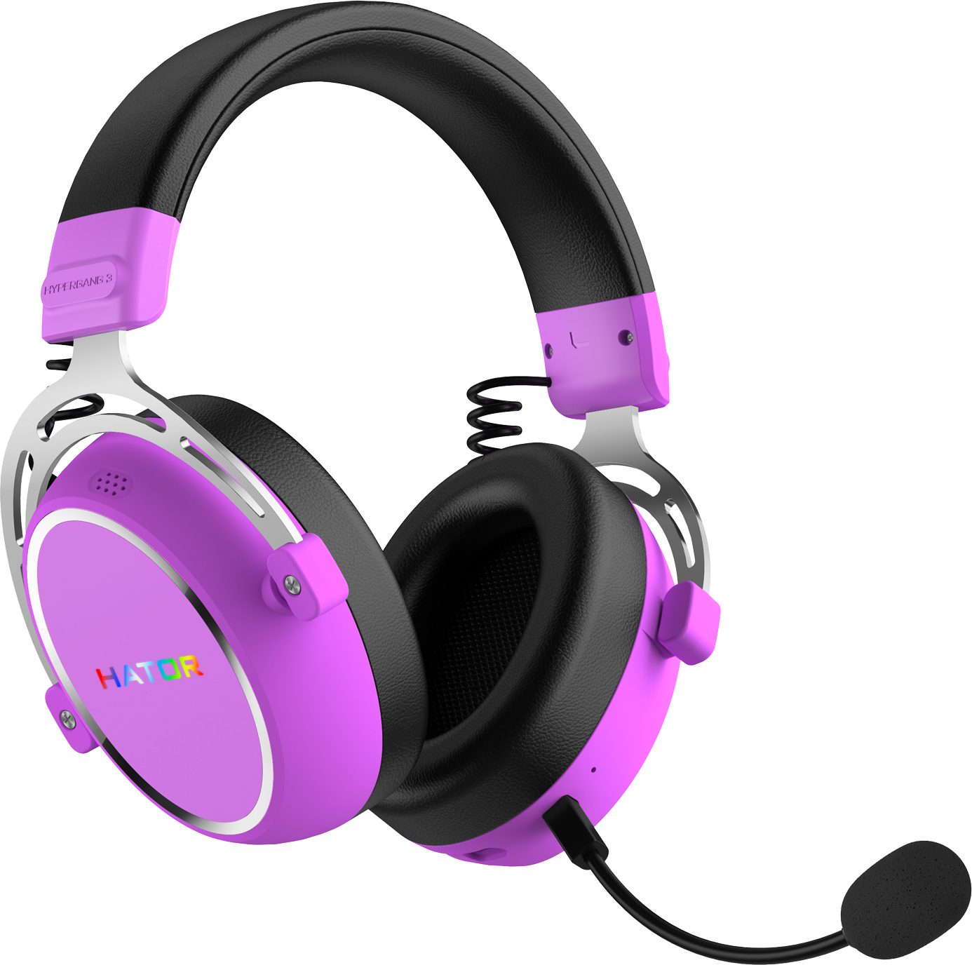 Ігрова гарнітура Hator Hypergang 3 Hi-Res Wireless Cyber Violet (ESH52) фото1