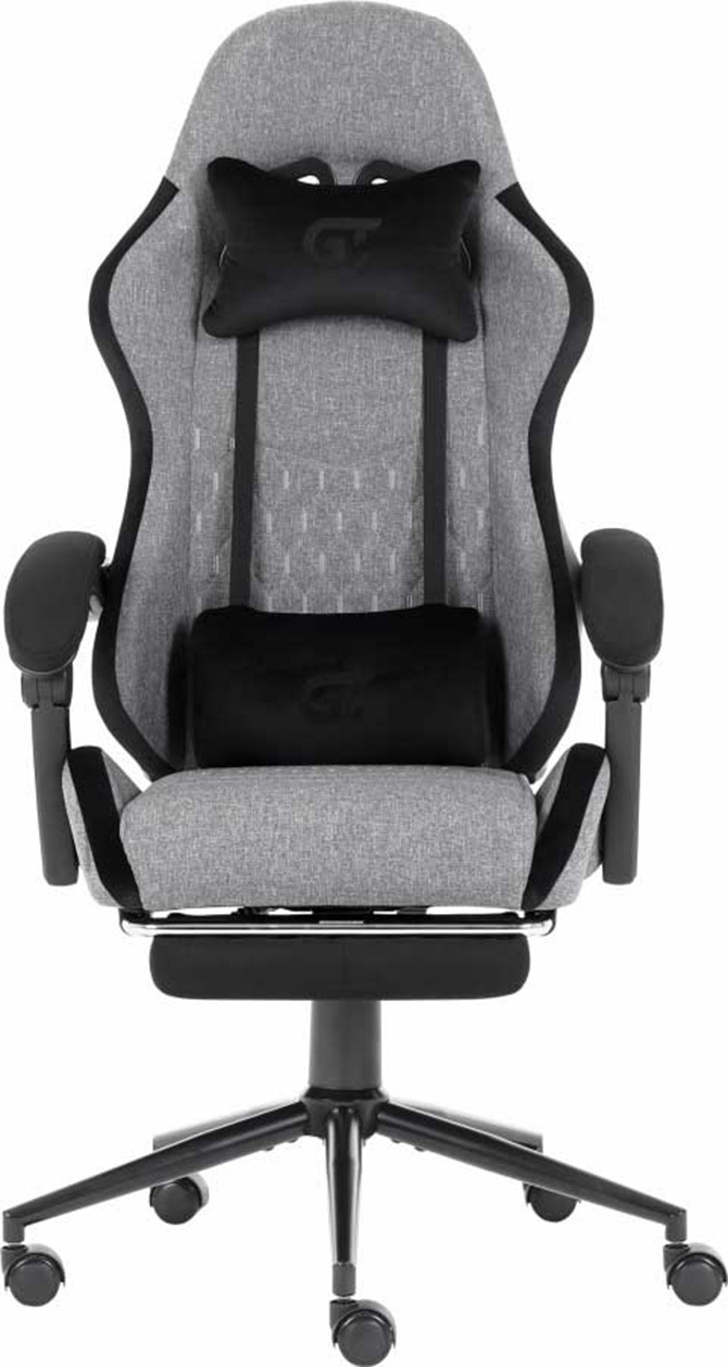 Кресло игровое GT Racer X-2324 Fabric Gray/Black Suede фото1