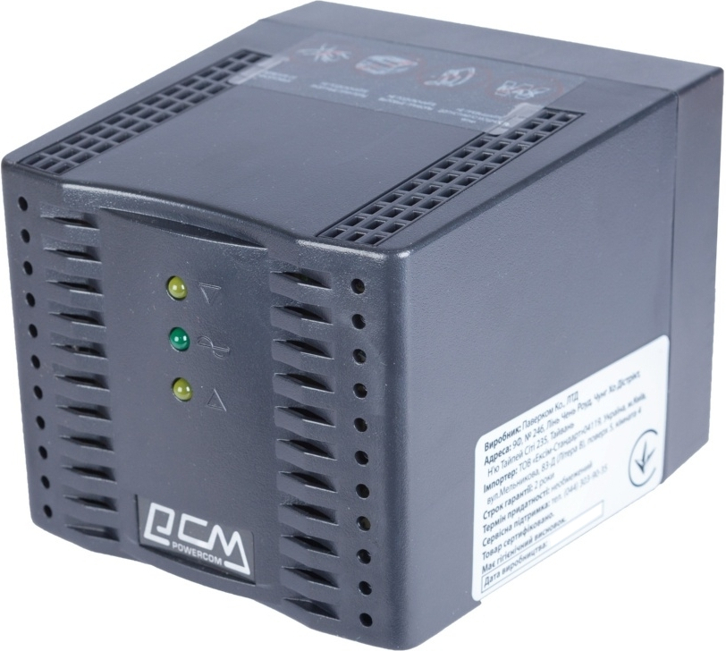 Стабілізатор напруги Powercom TCA-1200 (TCA-1200 black) фото1