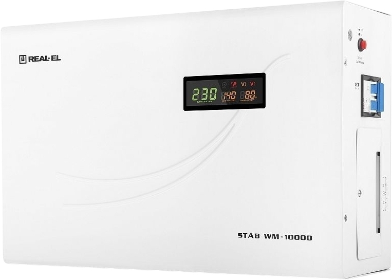 

Стабилизатор напряжения REAL-EL STAB WM-10000 (EL122400015)