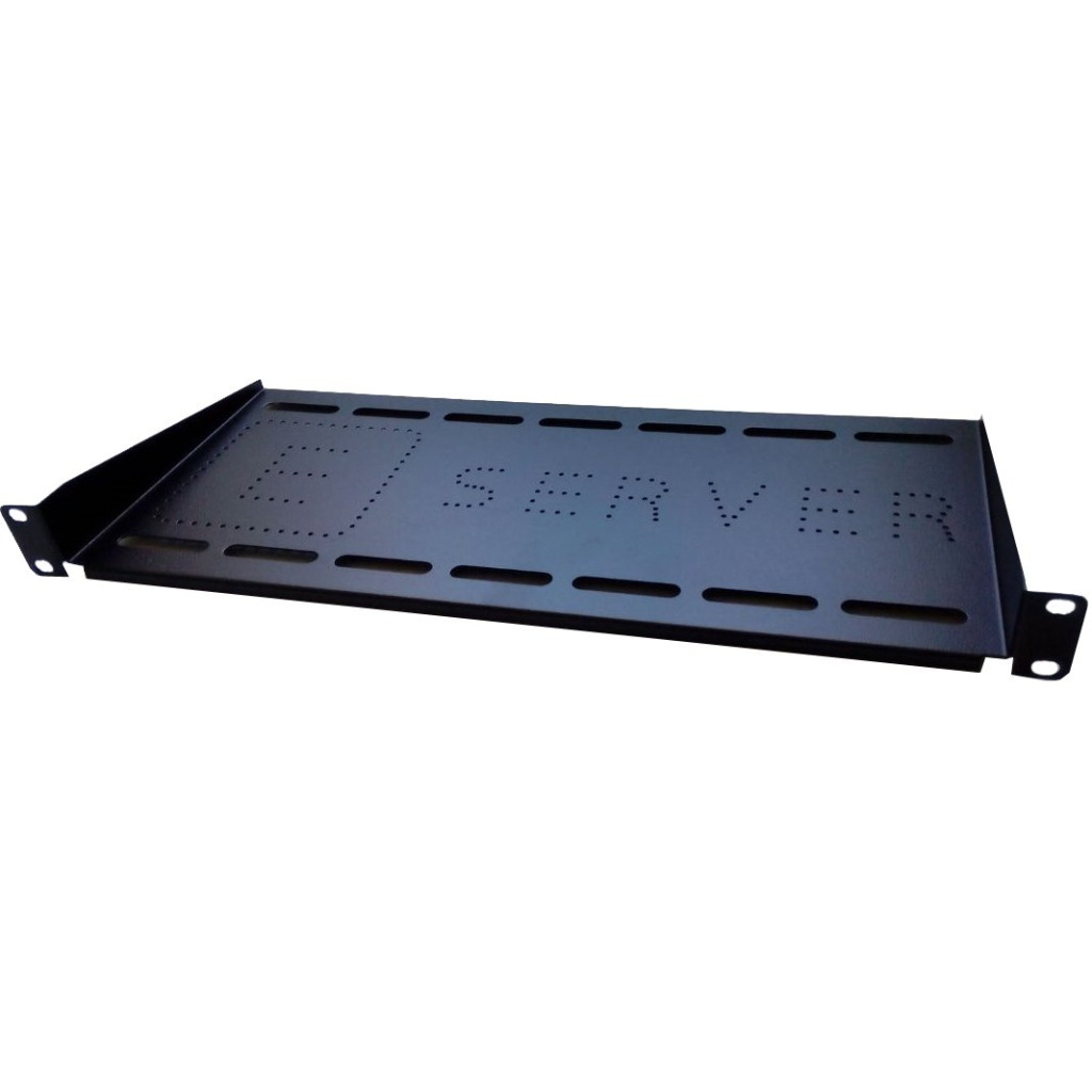 Полка Eserver 19", 1U, глубина 300 мм, Black (PK-1U-300-B) фото1