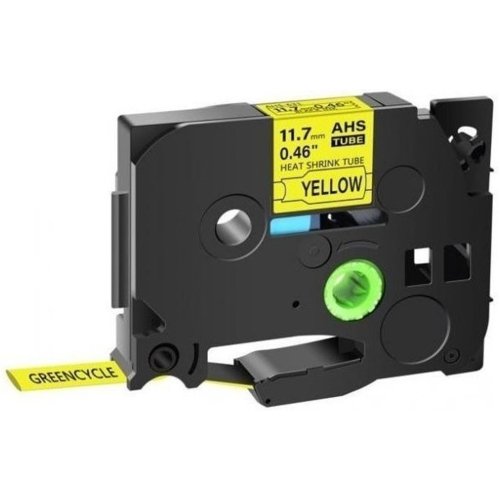 Лента UKRMARK для принтера этикеток 11,7мм х 1,5м, black on yellow (900412)