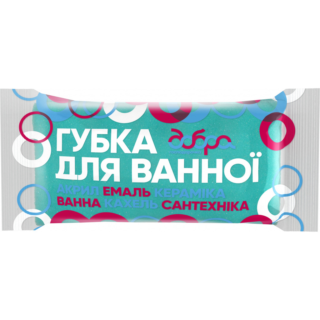 Губка для прибирання Добра Господарочка Для ванної кімнати 1 шт. (4820086521109) фото1