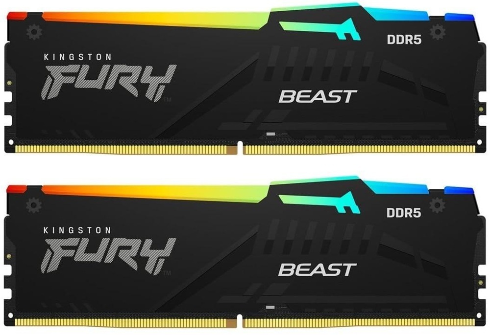 Память для ПК Kingston Fury Beast RGB EXPO DDR5 6400 32GB (2x16GB) (KF564C32BBEAK2-32) фото1