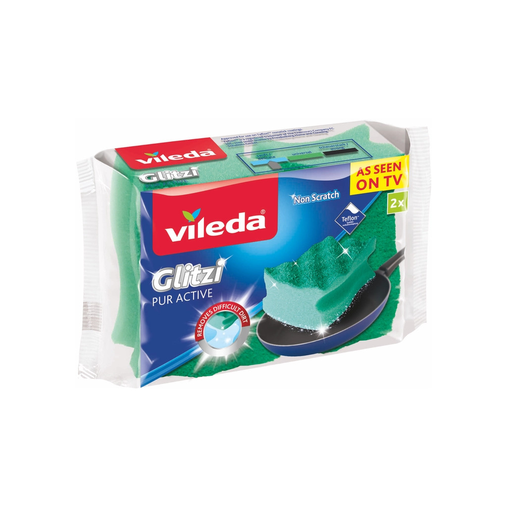 Губки кухонные Vileda Pur Active 2 шт. (4023103070240) фото1