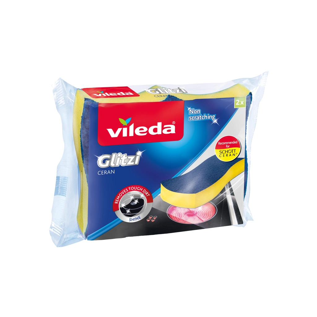 Губки кухонные Vileda Glitzi Ceran Для стеклокерамических поверхностей 2 шт. (4023103140448) фото1