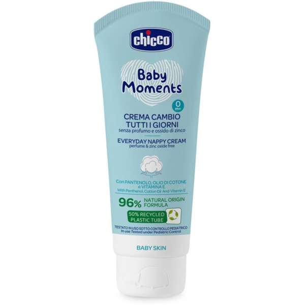 Детский крем Chicco Baby Moments защитный ежедневный с пантенолом под подгузник 100 мл (11641.00)