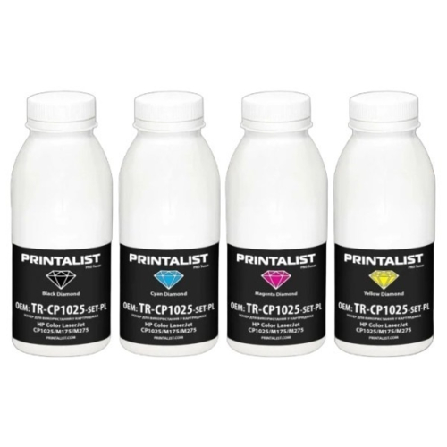 Тонер Printalist HP CLJ CP1025/M175/M275 SET Black 40г/Сolor 35г (TR-CP1025-SET-PL)