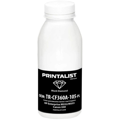 Тонер Printalist HP Enterprise M552/M553, Canon 040, 120г Black (TR-CF360A-105-PL)