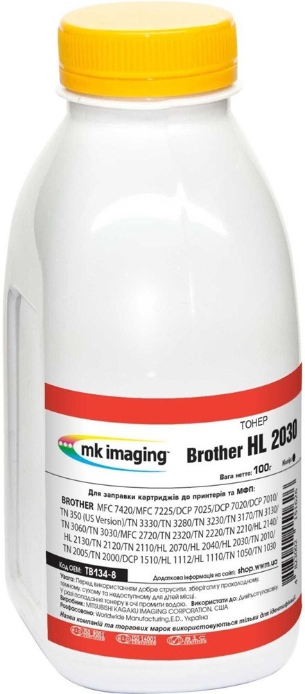 Тонер Mitsubishi Brother HL-2030/2040/2070 100г Black (TB134-8) фото1