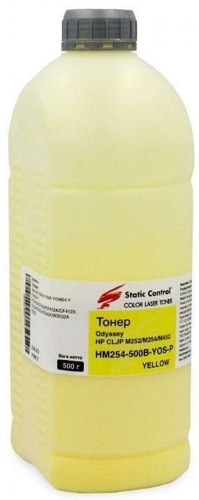 Тонер Static Control HP CLJP M252/M254/M452 500г yellow (HM254-500B-YOS-P) фото1