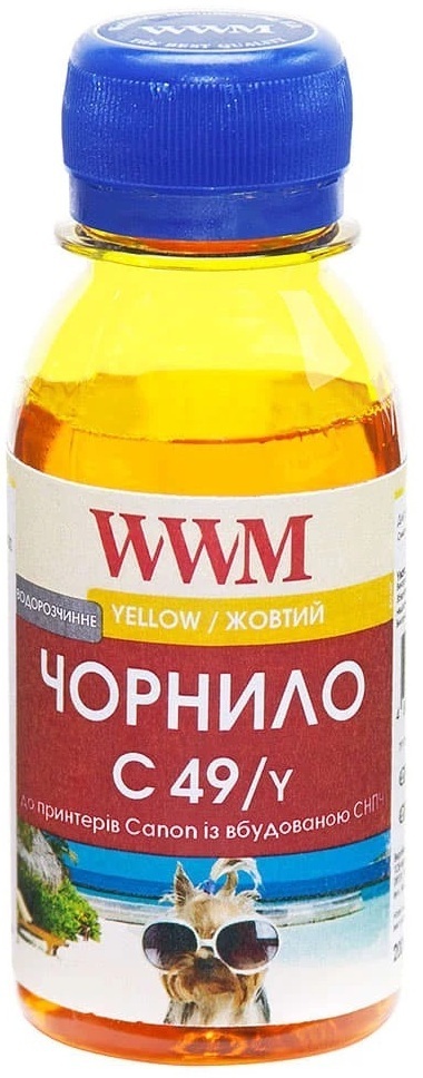 Чорнило WWM Canon GI-490 Yellow Pigment 100г (C49/Y-2) фото1