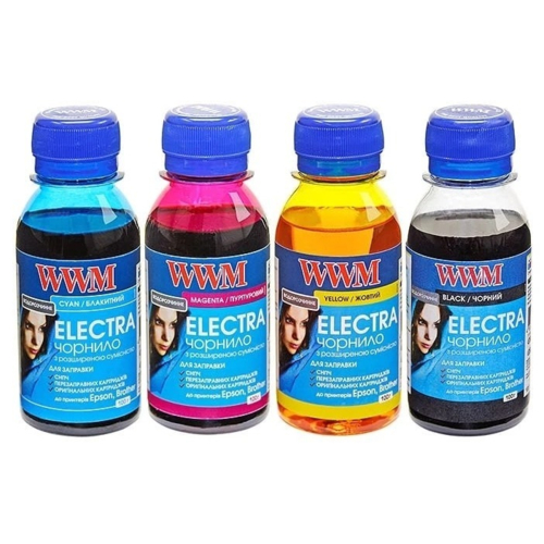 Чернила WWM EPSON ELECTRA В/C/M/Y SET (ELECTR.SET42/ SET.4-2/ SET-2)