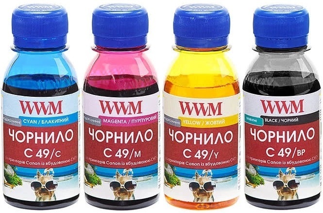 Чорнило WWM CANON GI-490 BP/C/M/Y 4х100г (C49SET4-2) фото1