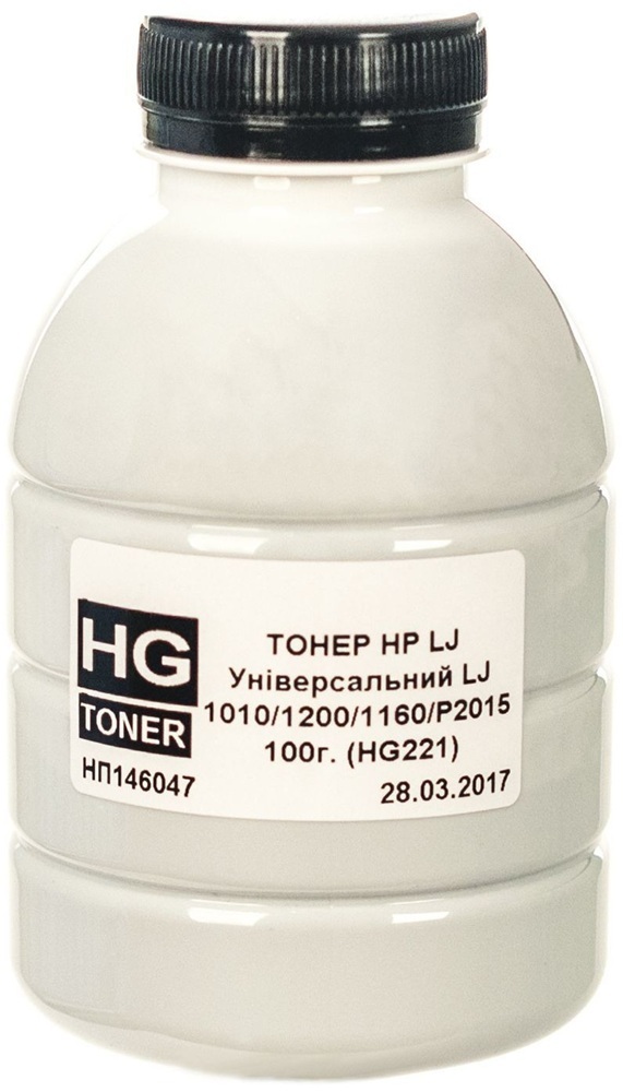 Тонер HG HP LJ Universal (1010/1200/1160/P2015) 100г (HG221-100) фото1