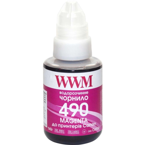 Чернила WWM Canon GI-490 Magenta Pigment 140г (C490M)