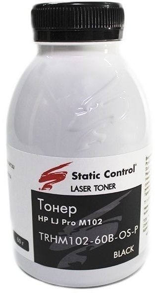 Тонер Static Control HP LJ Pro M102 60г (TRHM102-60B-OS-P) фото1