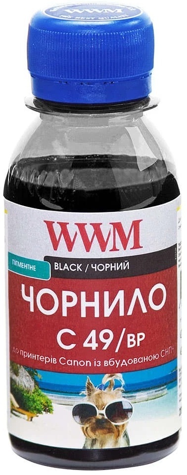 Чорнило WWM Canon GI-490 100г Black pigm. (C49/BP-2) фото1