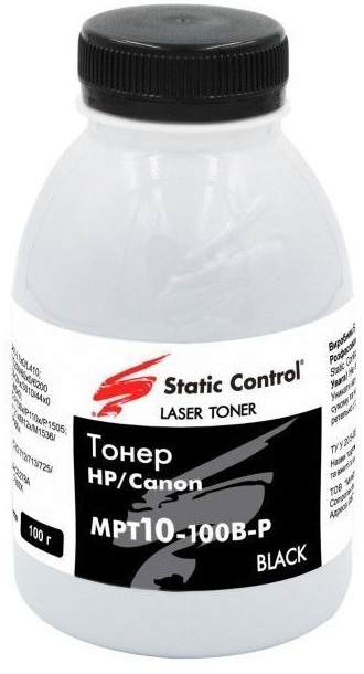 Тонер Static Control HP/Canon 100г (MPT10-100B-P) фото1