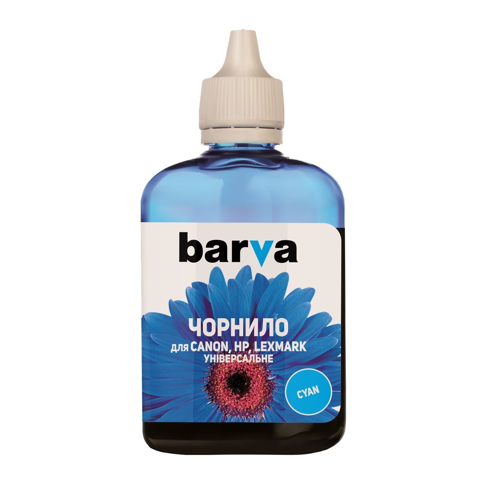 Чорнило Barva CANON/HP/Lexmark Universal №4 CYAN 90г (CU4-472) фото1