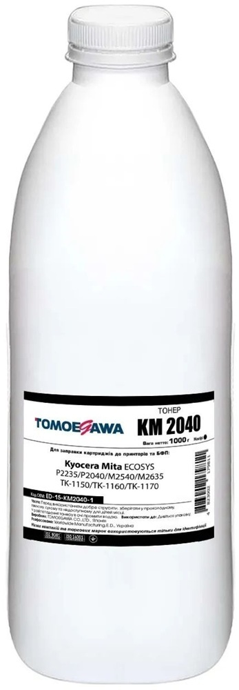 Тонер Tomoegawa Kyocera TK-1150/TK-1160/TK-1170 1кг фасовка (ED-15-KM2040-1) фото1