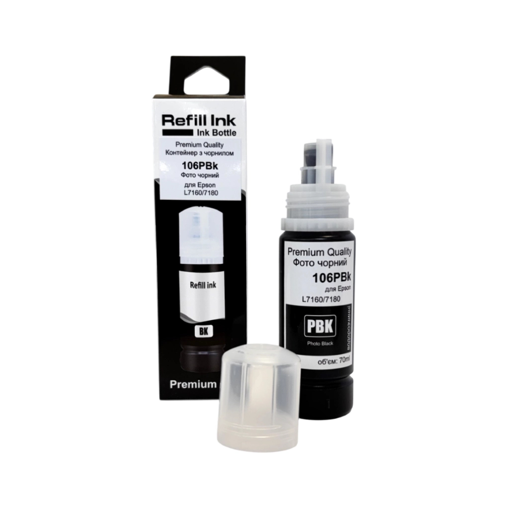 Чернила Premium Quality Epson 106 70мл Photo Black C13T00R140 (70264893) фото1