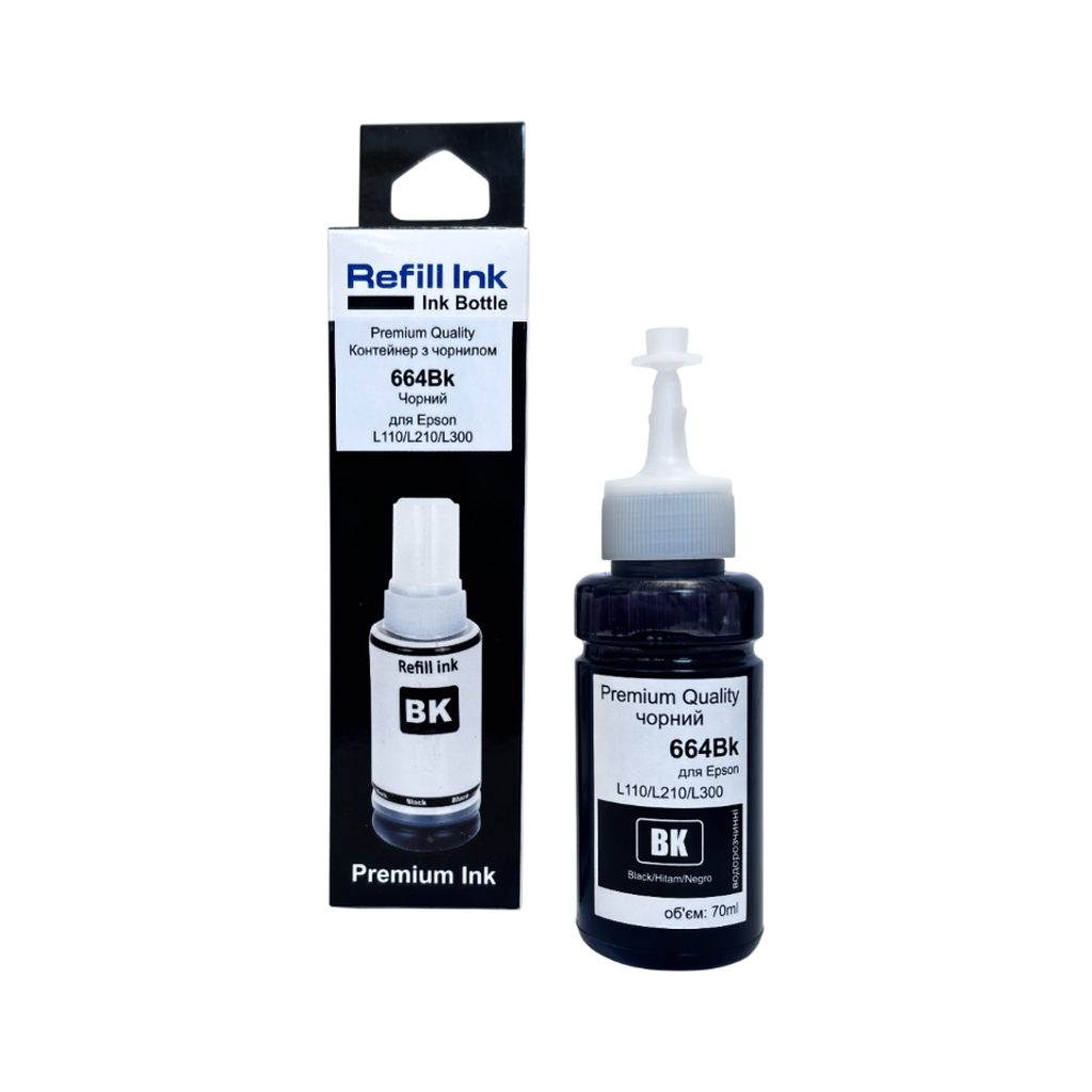 Чернила Premium Quality Epson 664Bk 70мл Black (70264878) фото1