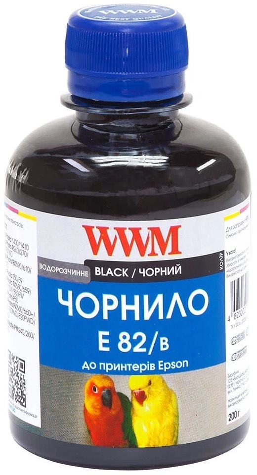 Чорнило WWM EPSON StPhoto R270/290 Black Pigment (E82/B) фото1