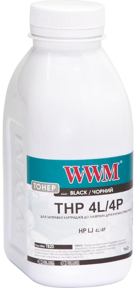 Тонер WWM HP LJ4L/4P 160г Black (TB20) фото1