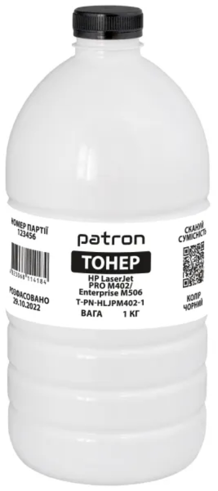 Тонер Patron HP LJ PRO M402 (CF226A)/ENTERPRISE M506 (CF287A) 1кг (PN-HLJPM402-1) фото1