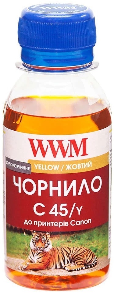 Чорнило WWM Canon CL-441/CL-446/CLI-451Y Yellow Water-soluble 100г (C45/Y-2) фото1