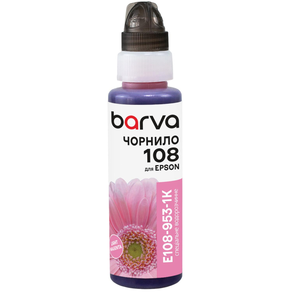 Чернила Barva Epson 108 100 мл, Light Magenta , флакон OneKey (1K) (E108-953-1K) фото1