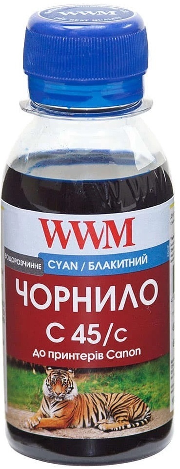 Чернила WWM Canon CL-441/CL-446/CLI-451C Cyan Pigment 100г (C45/C-2) фото1