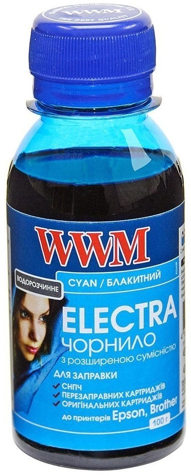 Чернила WWM EPSON Universal Electra Cyan Pigment 100г (EU/C-2) фото1