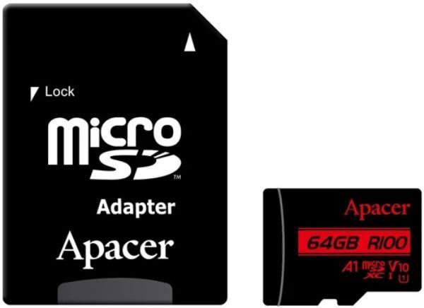 Карт. пам. Apacer microSDXC UHS-I 64GB R100 фото1