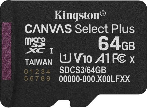 Карт. пам. Kingston microSDXC 64GB Canvas Select Plus Gen3 + фото1