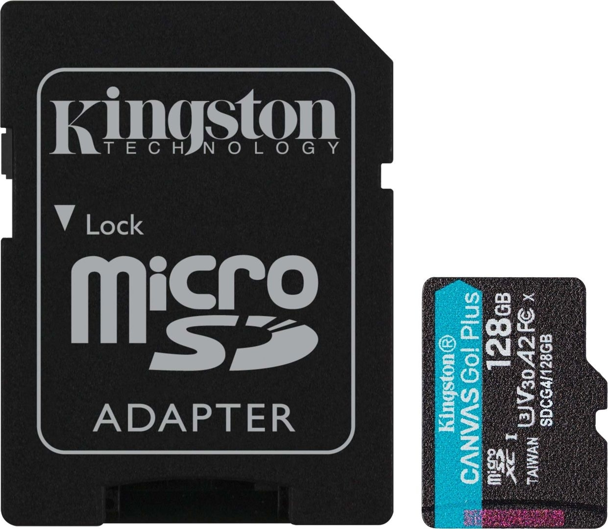 Карт. пам. Kingston microSDXC 128GB Canvas Go Plus Gen4 +ADP фото1