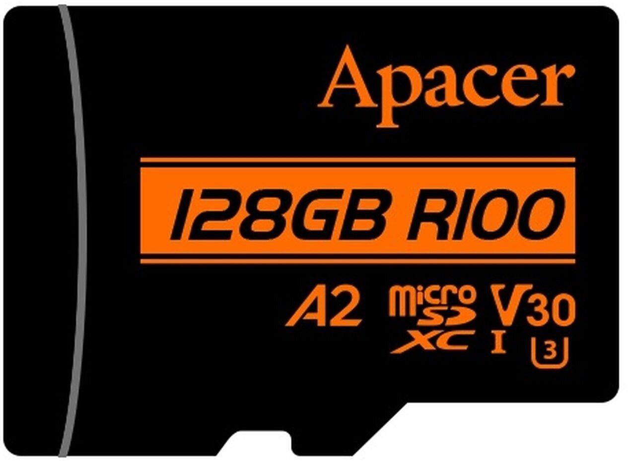 Карт. пам. Apacer microSDXC UHS-I U3 128GB V30 A2 +SD фото1