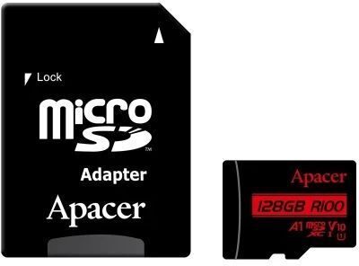 Карт. пам. Apacer microSDXC UHS-I 128GB R100 +SD фото1