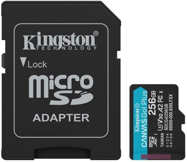 Карт. пам. Kingston microSDXC 256GB Canvas Go Plus Gen4 +ADP фото1