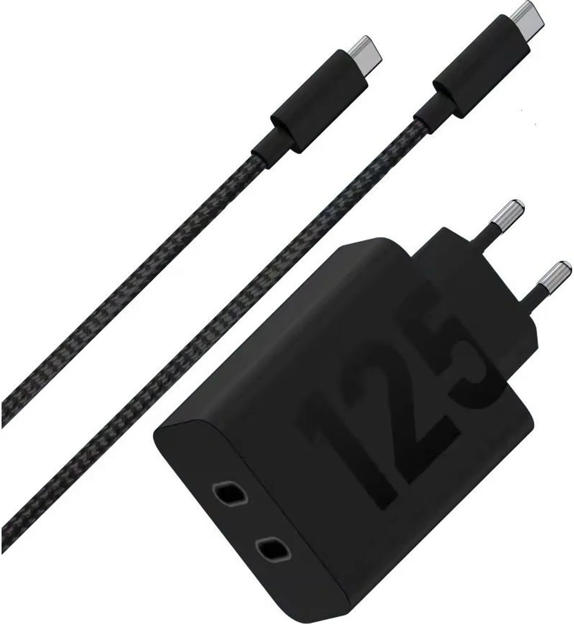Зарядний пристрій MOTOROLA 125W GaN 2С+каб. 2m(PG38C06632)ч фото1